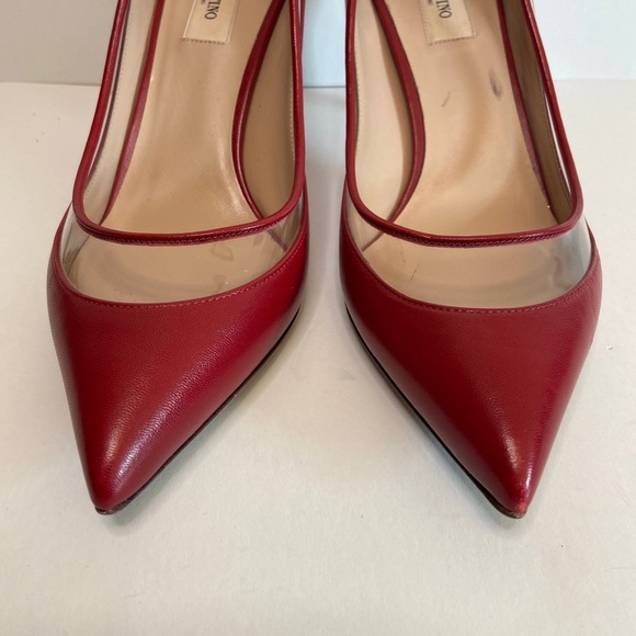 Authentic Valentino Garavani Woman's Pump Size EU40 US10 Red Shoes. - Picture 5 of 7